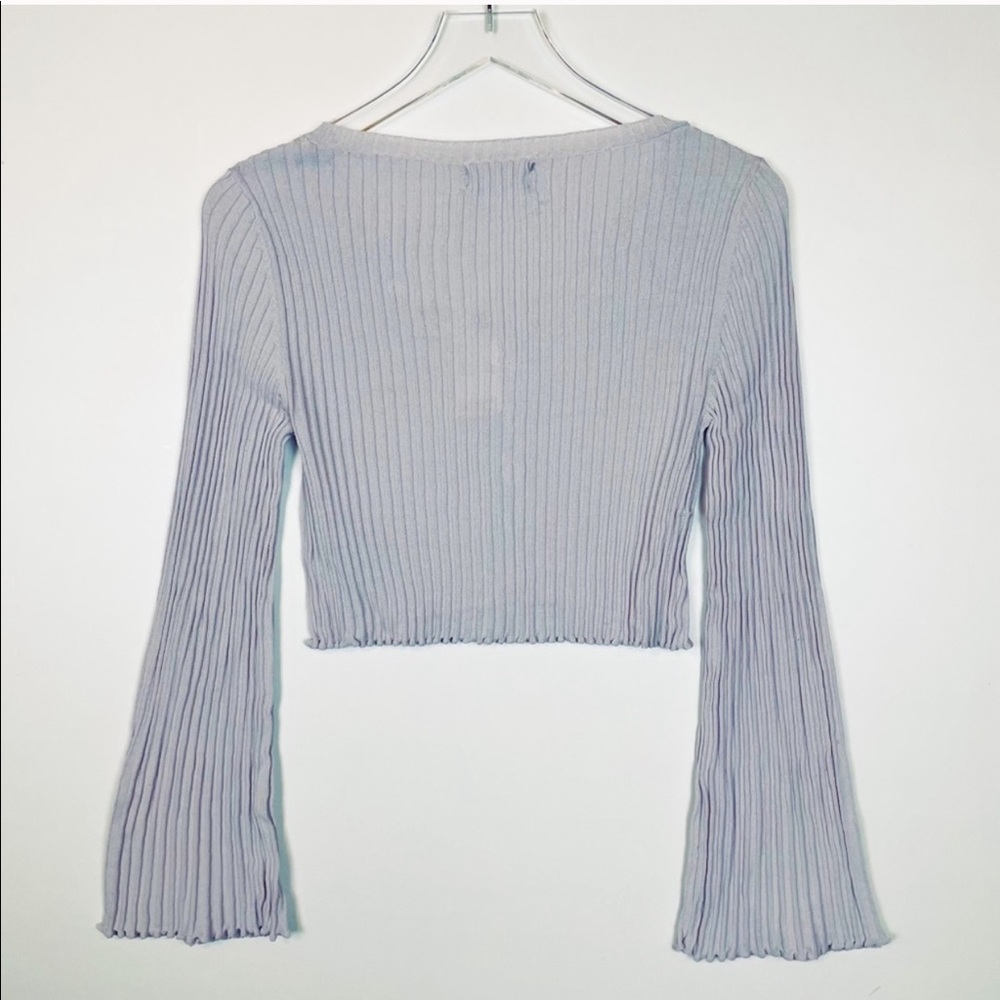 UO Ribbed Ruffle Cardigan BNWT Medium - Picture 6 of 10